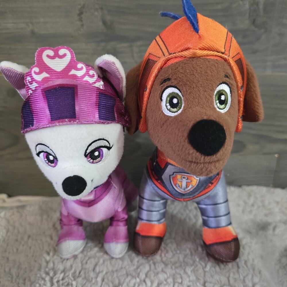 Paw Patrol Plush Lot Skye Zuma Stuffed Animals 7" Soft Toys Spin Master Kids
